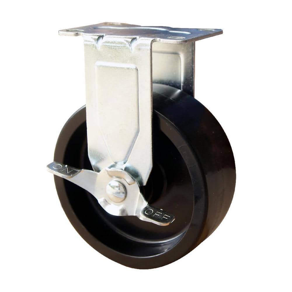 Husky 5 in Black Polypropylene Swivel Caster Kit
