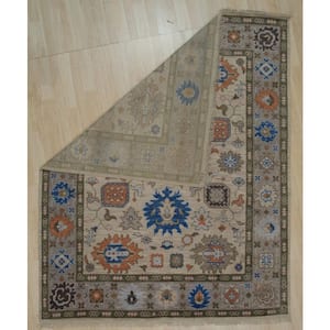 Beige 9 ft. x 12 ft. Hand Knotted Wool Traditional Modern Knot Rug Area Rug