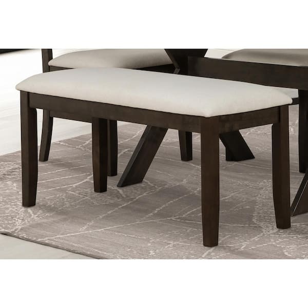 NEW CLASSIC HOME FURNISHINGS New Classic Furniture Meadows Charcoal Bedroom Bench with Polyester Fabric Seat