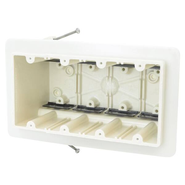 FiberglassBox 4Gang 75 cu. in. New Work Fiberglass Vapor Seal R4304