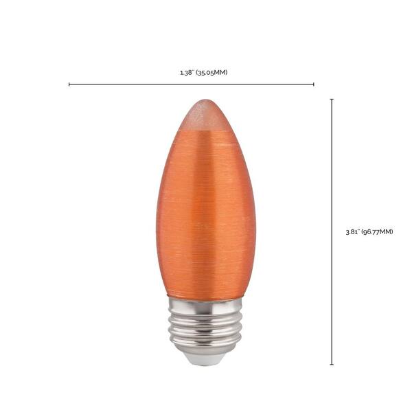 Satco Watt Equivalent C11 Satin Spun Dimmable Led Light Bulb In Amber 6 Pack S