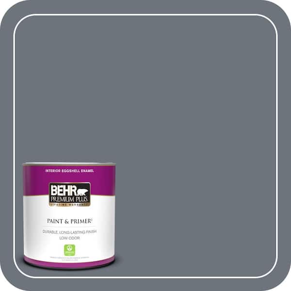 BEHR PREMIUM PLUS 1 qt. #750F-5 Silver Hill Eggshell Enamel Low Odor Interior Paint & Primer