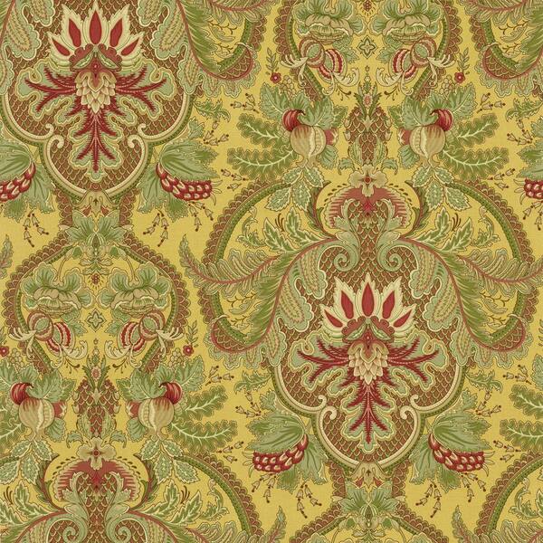 The Wallpaper Company 8 in. x 10 in. Green Ancient King Wallpaper Sample