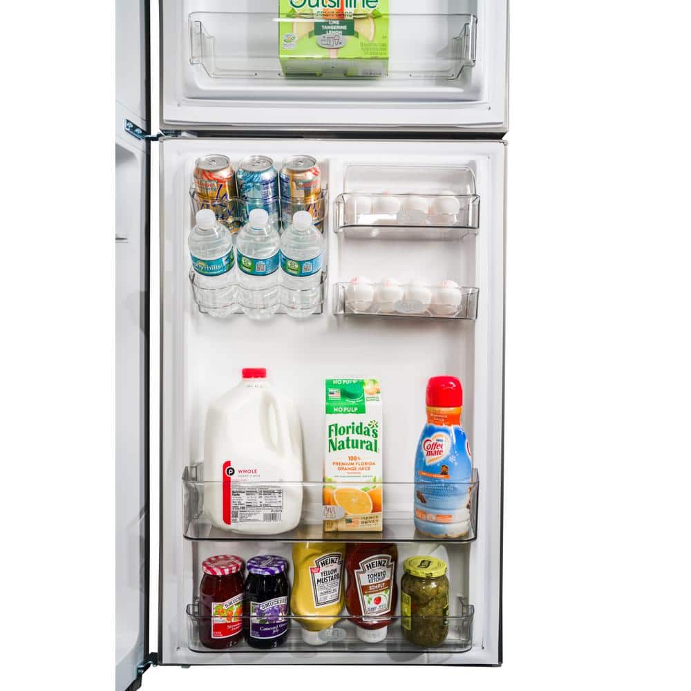 Compact Stainless Steel Top Freezer Refrigerator with Energy Star