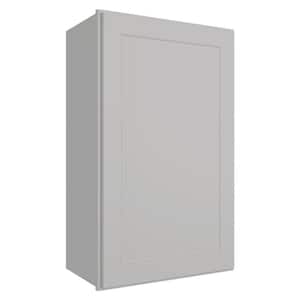 18 in. W x 12 in. D x 36 in. H in Shaker Dove Plywood Ready to Assemble Wall Cabinet 1-Door 2-Shelves Kitchen Cabinet