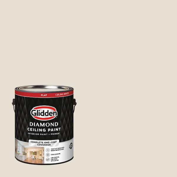 Glidden Diamond 1 gal. PPG1008-1 Focus Flat Interior One-Coat Ceiling Paint with Primer