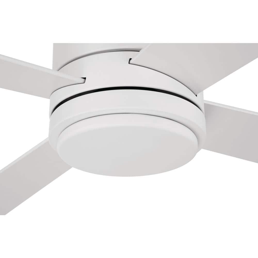 White 52" Modern Ceiling Fan with LED Light Kit