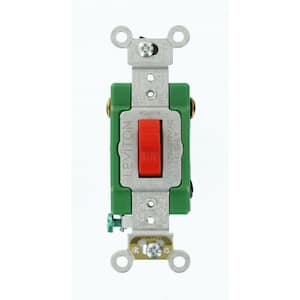 30 Amp Industrial Grade Heavy Duty Double-Pole Toggle Switch, Red