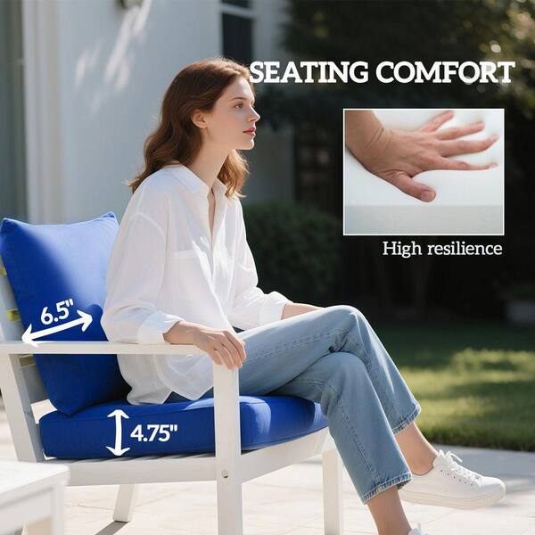 24 in. W x 22.5 in. H 8 Patio Chair Cushions with Seat and
