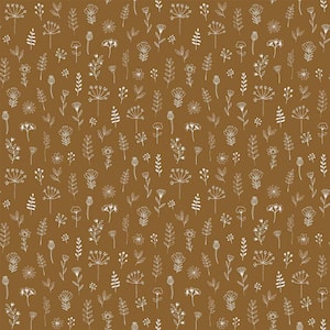 Brown Tatula Floral Wallpaper Matte Non-Pasted Wallpaper Sample