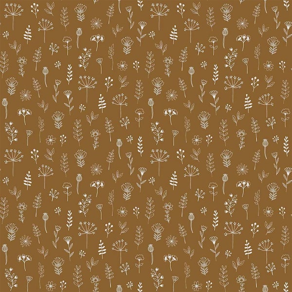 Chesapeake Brown Tatula Floral Wallpaper Matte Non-Pasted Wallpaper Sample
