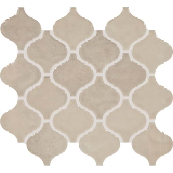 Daltile LuxeCraft Trance Gloss 11 in. x 12 in. Glazed Ceramic Arabesque Mosaic Tile (7.4 sq. ft./Case)