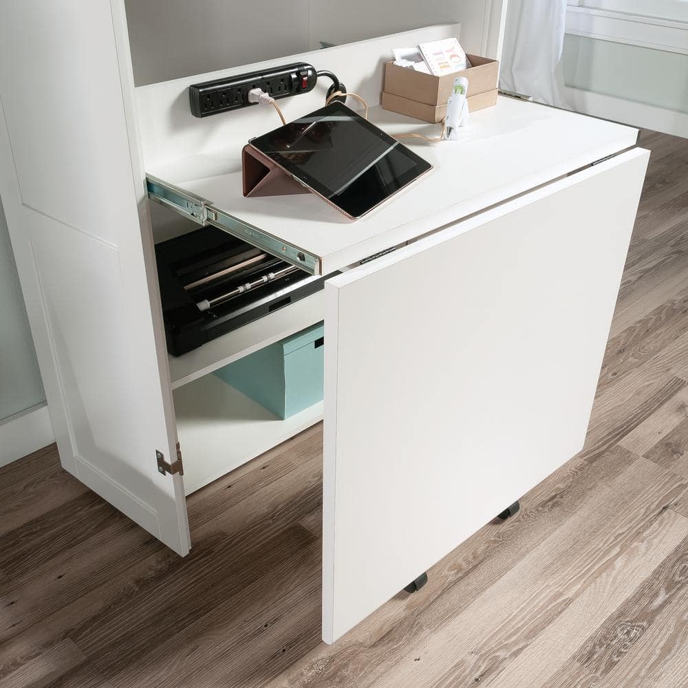 Sauder Select Engineered Wood Multi-Purpose Storage Armoire in Glacier White