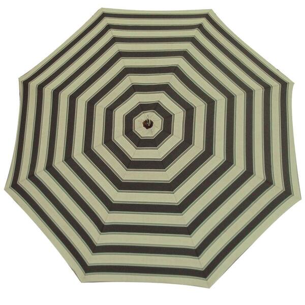 Plantation Patterns 7-1/2 ft. Patio Umbrella in Twilight Stripe-DISCONTINUED