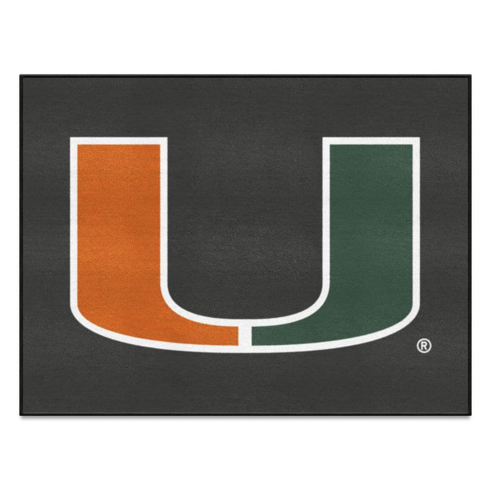 FANMATS Miami Hurricanes All Star Black 3 Ft X 4 Ft Area Rug 35755 fanmats-miami-hurricanes-all-star-black-3-ft-x-4-ft-area-rug-35755