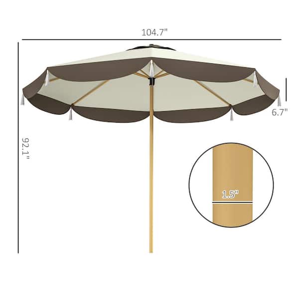 abba patio 8.5 ft outdoor market umbrella Lyon 11 ft. Steel Horizontal Tilt Patio in Light Blue This large patio umbrella provides soothing shade throughout the summer. Abba Patio 9FT Lyon Outdoor