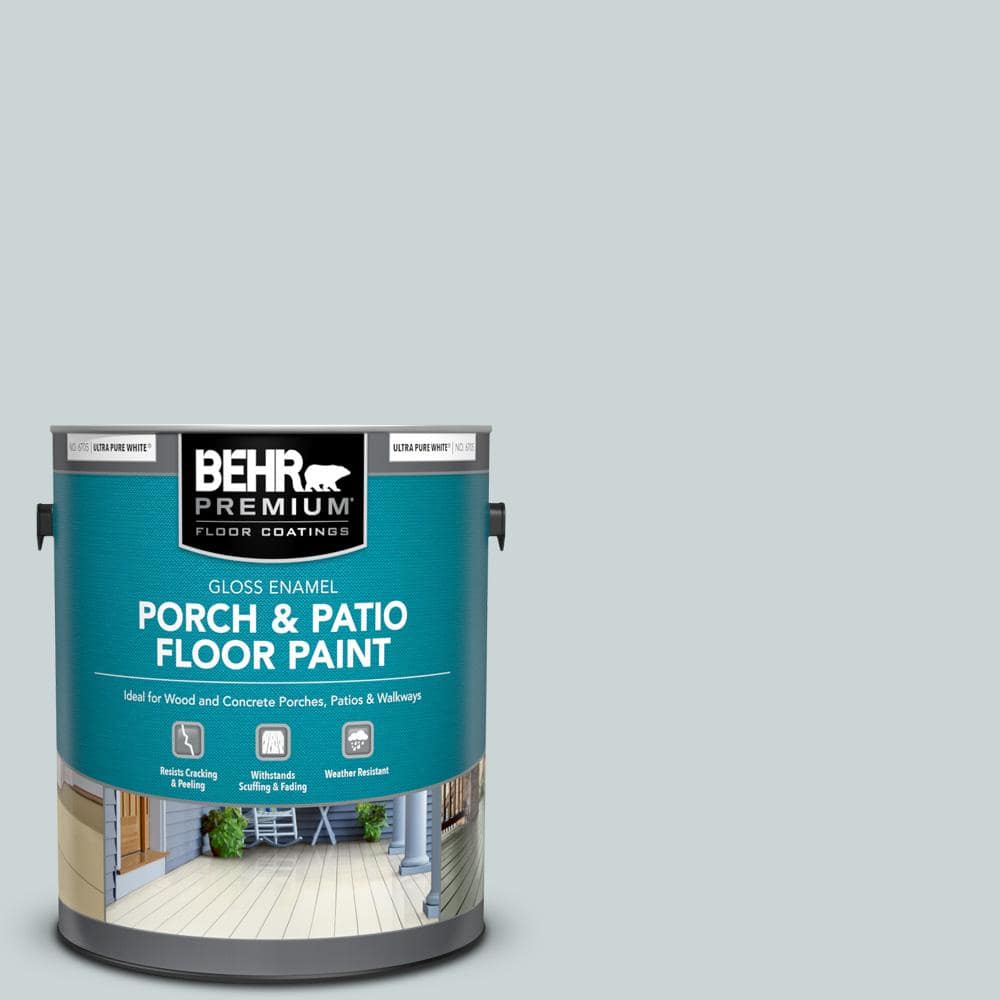 BEHR PREMIUM 1 gal. #N470-1 Ash Blue Gloss Enamel Interior/Exterior Porch and Patio Floor Paint