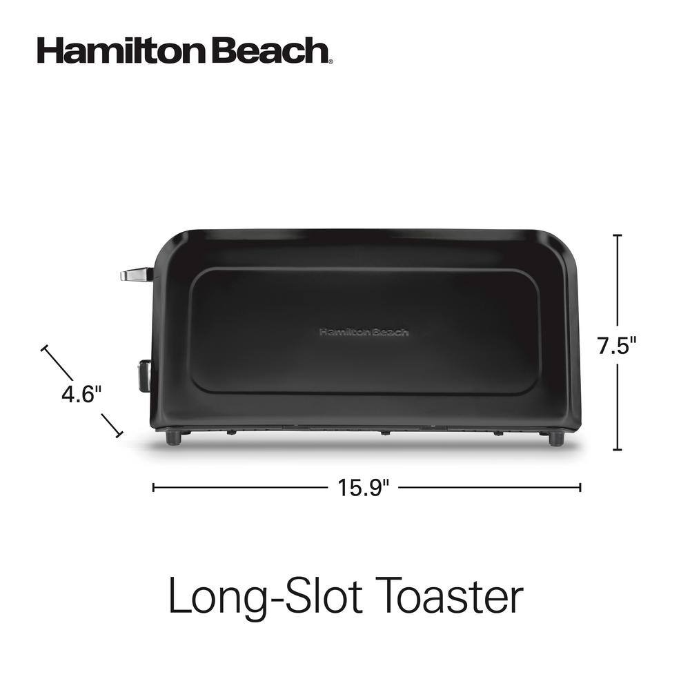 Hamilton Beach Black Stainless Steel Long Slot 2-Slice Toaster