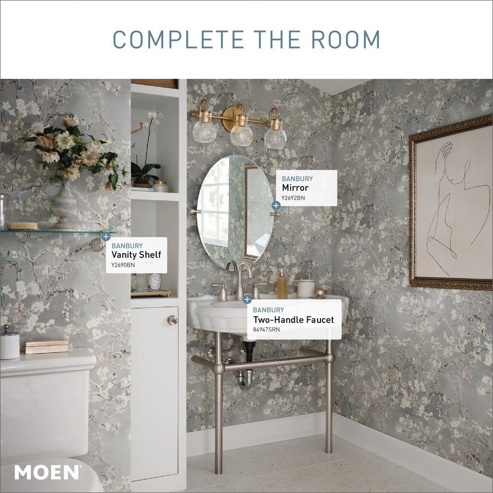 Moen Banbury Brushed Nickel Two-Handle Bathroom Faucet