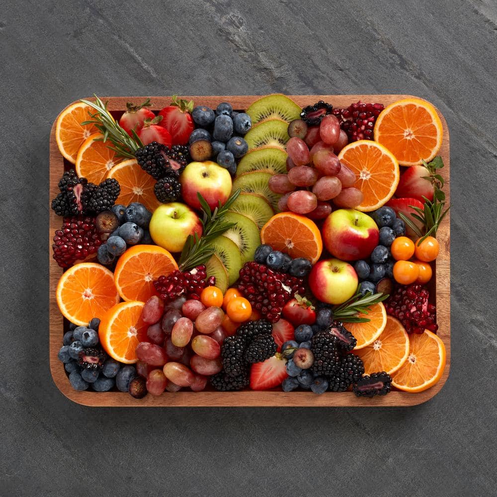 Rectangular White Plastic Charcuterie Board with Lid