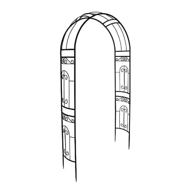 Wedding Arch Garden Arbor Curved Metal Durable Iron Garden Arch Trellis for Climbing Plants Outdoor Ceremony
