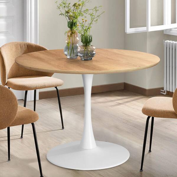 Pastries worst Thigh Elevens 35.5 in.x 35.5 in. Pedestal Dining Table HARRISON-WHITE - The Home  Depot