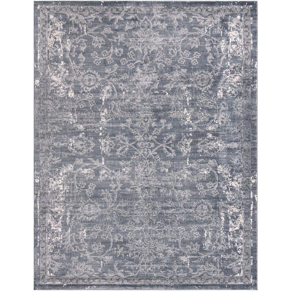 Unique Loom Portland Albany Blue 9 ft. x 12 ft. Area Rug