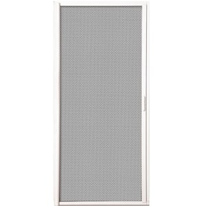 36 in. x 80 in. White Aluminum Inswing Retractable Single Screen Door