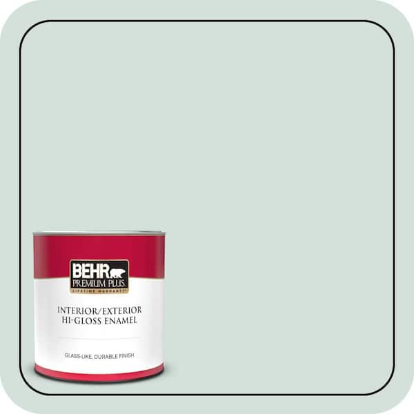 BEHR PREMIUM PLUS 1 qt. #S430-1A Reflecting Moment Hi-Gloss Enamel Interior/Exterior Paint and Primer