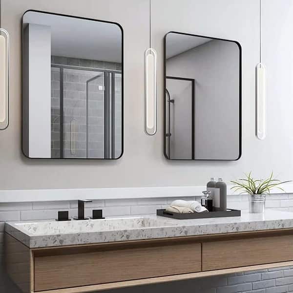 TOOLKISS 30 in. W x 36 in. H Rectangular Aluminum Framed