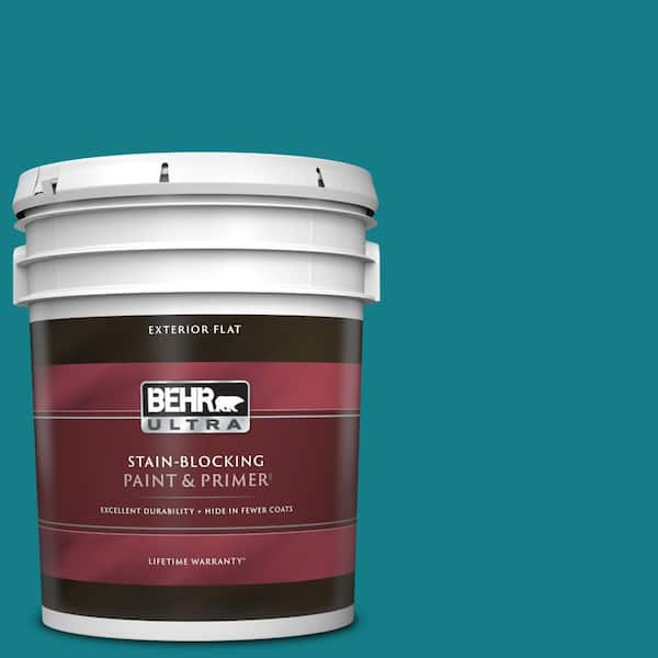 BEHR ULTRA 5 gal. #PPU13-01 Caribe Flat Exterior Paint & Primer