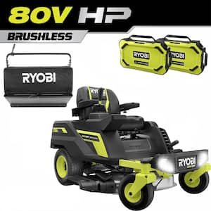 80V HP Brushless 30 in. Battery Electric Cordless Zero Turn Mower with Bagger, (2) 80V 10 Ah Batteries, Charger