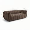 Dimensional diagram of the 82 inch round-arm sofa.