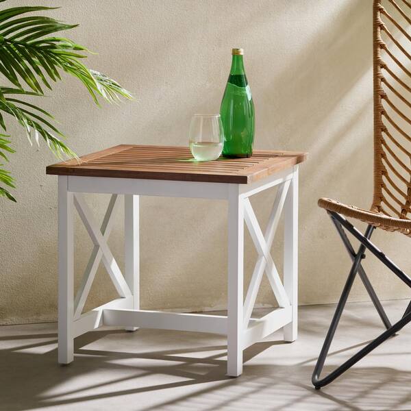 【LV freaks】ACME ECOWOOD TABLE Teak Acacia Wood Outdoor 19 in. Side Table End Table Small