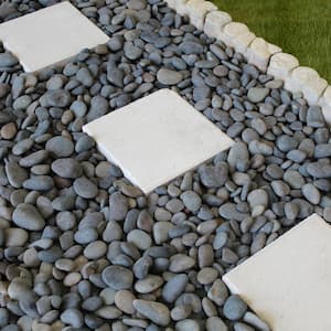 0.25 cu. ft. 20 lbs. 1 in. to 3 in. Grey Mexican Beach Pebble Landscape Rock