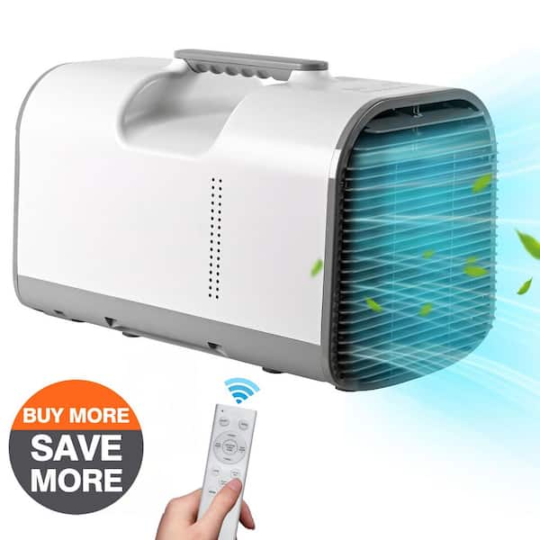 4,500 BTU Portable Air Conditioner Cools 150 Sq. Ft. in Gray with Dehumidifier, Remote Control and LED Touch Screen