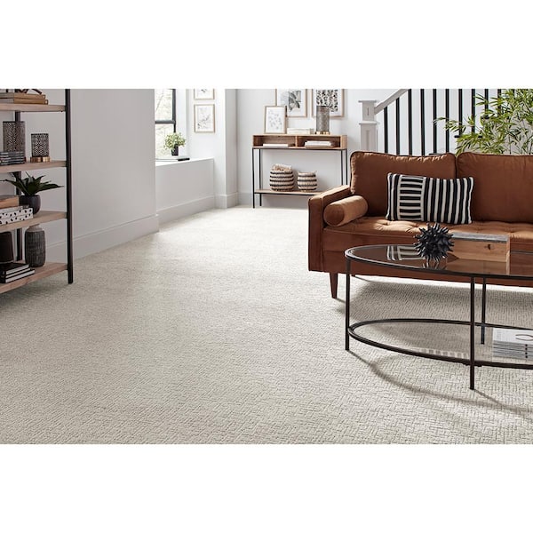 Brasswick  - Antique Silver - Gray 24 oz. Polyester Pattern Installed Carpet