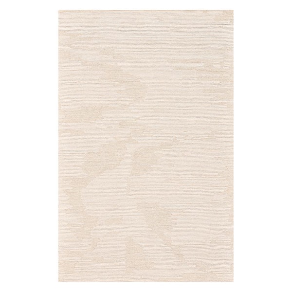 Mexico 9 x 12 Ivory Sand Abstract Pattern Area Rug for High Traffic Living Room Dining Room Bedroom