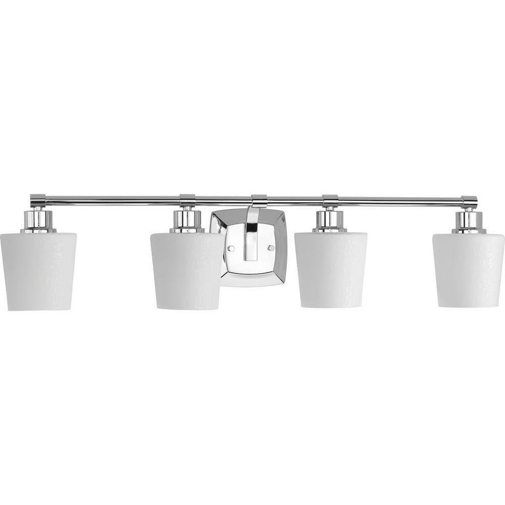 34" Chrome Dimmable 4-Light Vanity Fixture