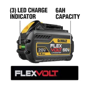 FLEXVOLT 20V/60V MAX Lithium-Ion 6.0Ah Battery (3 Pack)