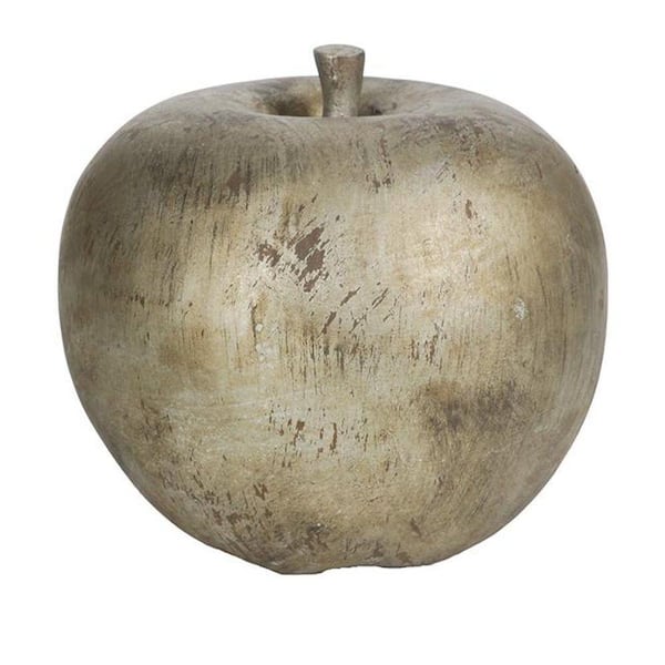 A & B Home 8 in. H Apple Decorative Sculpture in Aged Gold