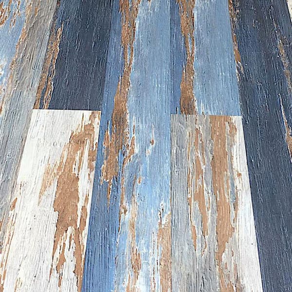 HYDROSTOP Old Blue Sea 20 MIL x 7.1 in. W x 48 in. L Waterproof Click Luxury Vinyl Plank Flooring (23.64 sq.ft./case)
