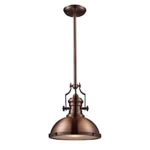 Chadwick 1-Light Antique Copper Ceiling Mount Pendant