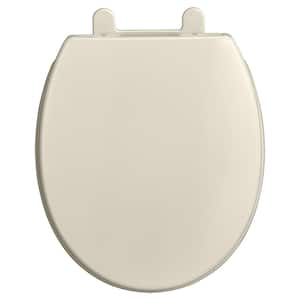 Transitional Slow-Close EverClean Round Closed Front Toilet Seat in Linen