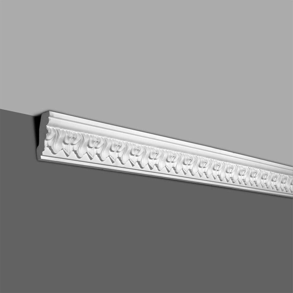 6-inch White Primed Polyurethane Crown Moulding Sample