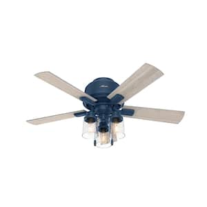 Hartland 44 in. LED Indoor Indigo Blue Ceiling Fan with Light Kit