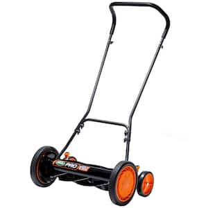 18 in. Manual 7-Blade Push Walk Behind Reel Lawn Mower