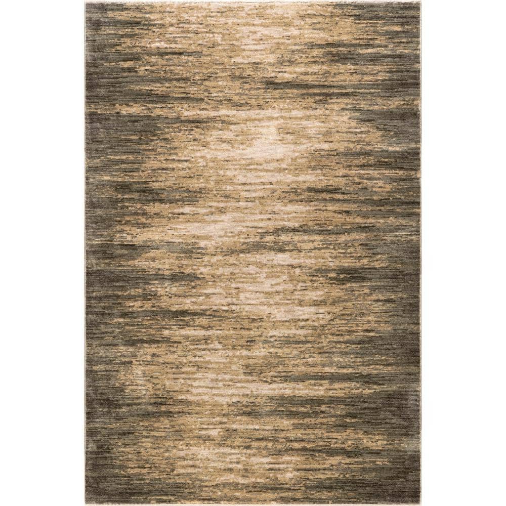 Fiadh Abstract Green and Beige Synthetic Area Rug, 2' x 3'