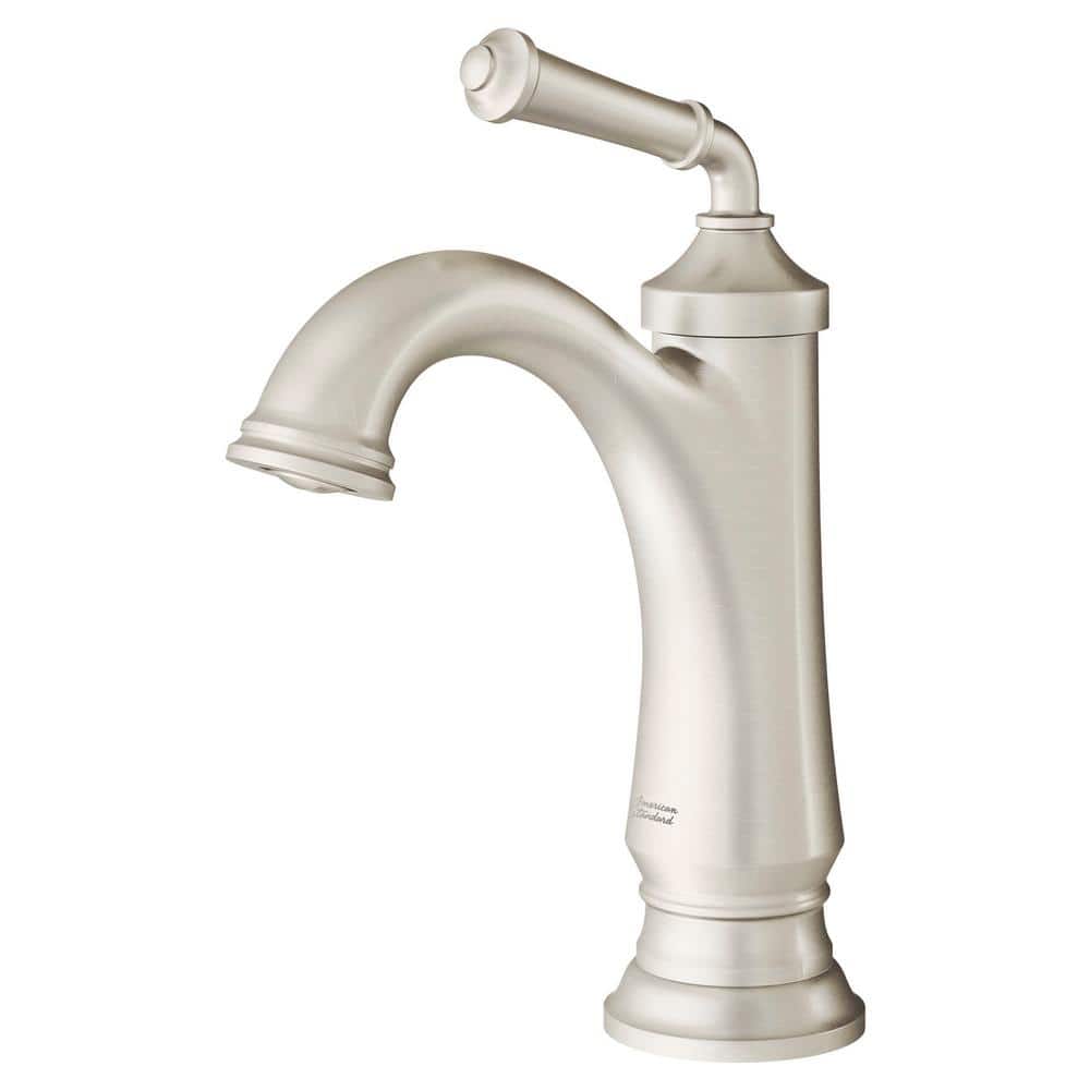 Brushed Nickel Single-Handle Bathroom Sink Faucet with Pop-Up Drain