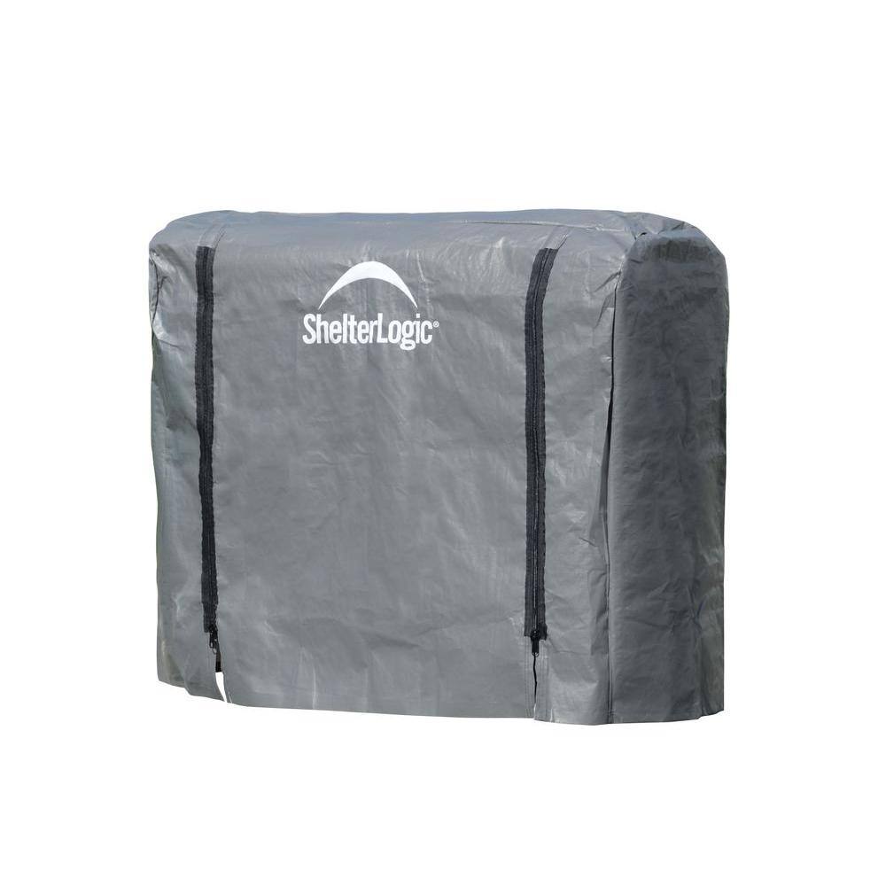 thumbnail image 2 of Homeya 8ft Firewood Log Rack Cover - Waterproof Polyester Tarp - Weather-Resistant - Black 2 of 3